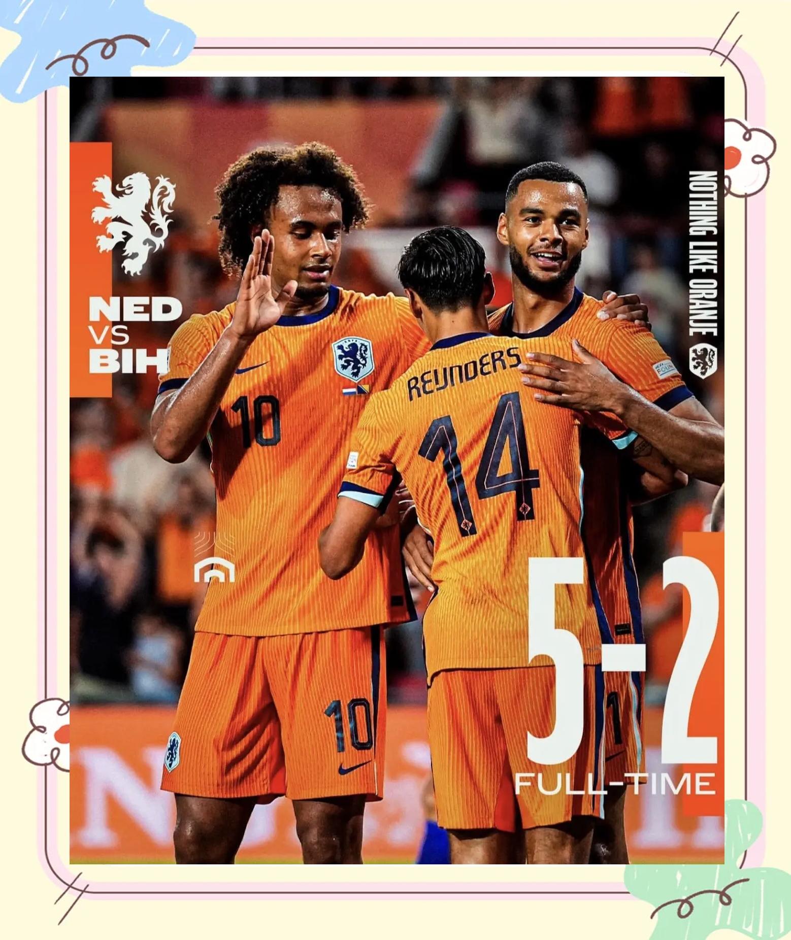 荷兰队在欧国联比赛中崭露头角，积累实力